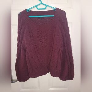 Express Plum/Purple Knitted Sweater Size Medium